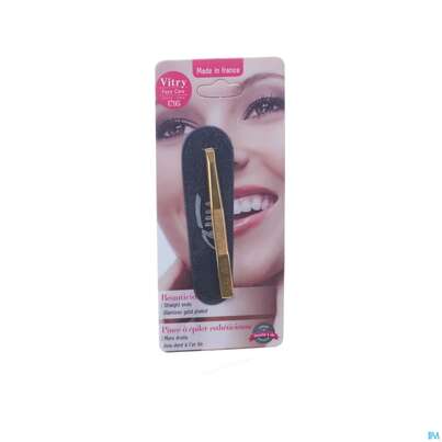 Sie sehen eine Packung Vitry Zupfpinzette „prestige“ Rostfreier Edelstahl Gerade 1pc, Produktbild: 02 Vitry Zupfpinzette „prestige“ Rostfreier Edelstahl Gerade 1pc, A-Nr.: 4633707 - 02