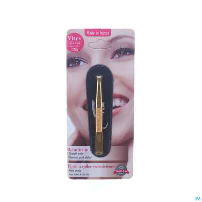 Sie sehen eine Packung Vitry Zupfpinzette „prestige“ Rostfreier Edelstahl Gerade 1pc, Produktbild: 03 Vitry Zupfpinzette „prestige“ Rostfreier Edelstahl Gerade 1pc, A-Nr.: 4633707 - 03