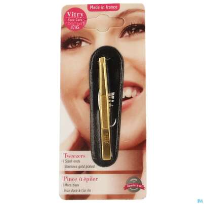 Sie sehen eine Packung Vitry Zupfpinzette „prestige“ Rostfreier Edelstahl Schräg 1pc, Produktbild: 01 Vitry Zupfpinzette „prestige“ Rostfreier Edelstahl Schräg 1pc, A-Nr.: 4633736 - 01