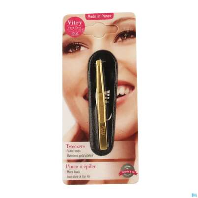 Sie sehen eine Packung Vitry Zupfpinzette „prestige“ Rostfreier Edelstahl Schräg 1pc, Produktbild: 02 Vitry Zupfpinzette „prestige“ Rostfreier Edelstahl Schräg 1pc, A-Nr.: 4633736 - 02