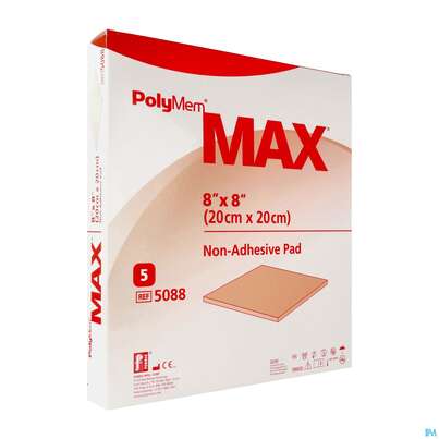 Sie sehen eine Packung Wundauflagen Polymem Polymax 20x 20cm Nr 5088 1pk, Produktbild: 02 Wundauflagen Polymem Polymax 20x 20cm Nr 5088 1pk, A-Nr.: 3595324 - 02