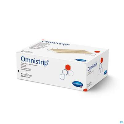 Sie sehen eine Packung Wundnahtstreifen Omnistrip Steril 6mmx 101mm 500st, Produktbild: 01 Wundnahtstreifen Omnistrip Steril 6mmx 101mm 500st, A-Nr.: 2368649 - 01