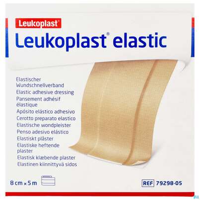 Sie sehen eine Packung Wundpflaster Leukoplast/elastic Meterware 5mx 8cm 7929805 1st, Produktbild: 02 Wundpflaster Leukoplast/elastic Meterware 5mx 8cm 7929805 1st, A-Nr.: 4803799 - 02