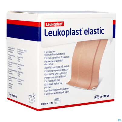 Sie sehen eine Packung Wundpflaster Leukoplast/elastic Meterware 5mx 8cm 7929805 1st, Produktbild: 04 Wundpflaster Leukoplast/elastic Meterware 5mx 8cm 7929805 1st, A-Nr.: 4803799 - 04