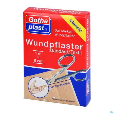 Sie sehen eine Packung Wundpflaster Standard 1mx 6cm 1st, Produktbild: 02 Wundpflaster Standard 1mx 6cm 1st, A-Nr.: 2418442 - 02