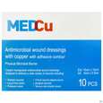 Sie sehen eine Packung Wundverband +kupferoxid Medcu 10x10cm 5x5cm Innen 2c-05 10st, Produktbild: 01 Wundverband +kupferoxid Medcu 10x10cm 5x5cm Innen 2c-05 10st, A-Nr.: 5343377 - 01