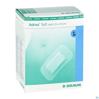 Sie sehen eine Packung Wundverband Askina Soft Steril 9x 10cm 50st, Produktbild: 03 Wundverband Askina Soft Steril 9x 10cm 50st, A-Nr.: 1779540 - 03
