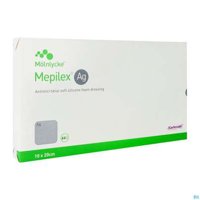 Wundverband Mepilex Silikon Ag 10x 20cm 5st, A-Nr.: 3627260 - 02