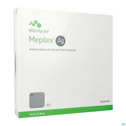 Sie sehen eine Packung Wundverband Mepilex/lite Steril 17,5x17,5cm 5st, Produktbild: 02 Wundverband Mepilex/lite Steril 17,5x17,5cm 5st, A-Nr.: 4743181 - 02