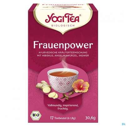 Sie sehen eine Packung Yogi Tea Bio Frauen Power 17st, Produktbild: 02 Yogi Tea Bio Frauen Power 17st, A-Nr.: 5750059 - 02