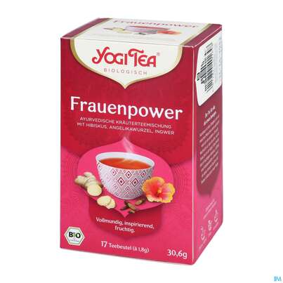 Sie sehen eine Packung Yogi Tea Bio Frauen Power 17st, Produktbild: 04 Yogi Tea Bio Frauen Power 17st, A-Nr.: 5750059 - 04