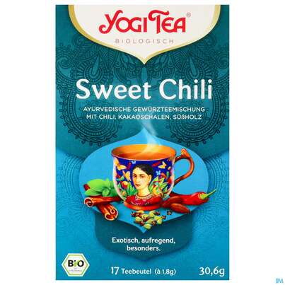 Sie sehen eine Packung Yogi Tea Bio Sweet Chili 17st, Produktbild: 01 Yogi Tea Bio Sweet Chili 17st, A-Nr.: 5749814 - 01
