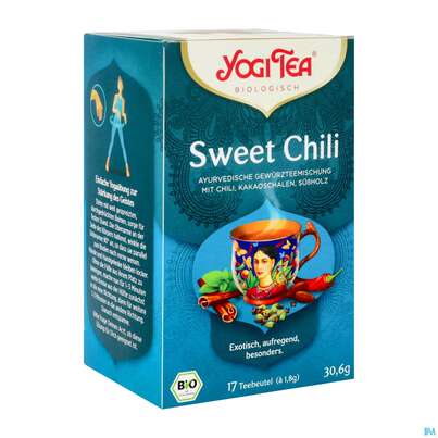 Sie sehen eine Packung Yogi Tea Bio Sweet Chili 17st, Produktbild: 02 Yogi Tea Bio Sweet Chili 17st, A-Nr.: 5749814 - 02