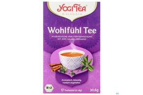 Sie sehen eine Packung Yogi Tea Bio Wohlfuehl 17st, Produktbild: 01 Yogi Tea Bio Wohlfuehl 17st, A-Nr.: 5750013 - 01