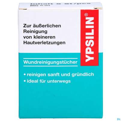 Sie sehen eine Packung Ypsilin Wundreinigungstuecher 5st, Produktbild: 01 Ypsilin Wundreinigungstuecher 5st, A-Nr.: 2685321 - 01