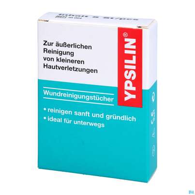 Sie sehen eine Packung Ypsilin Wundreinigungstuecher 5st, Produktbild: 02 Ypsilin Wundreinigungstuecher 5st, A-Nr.: 2685321 - 02