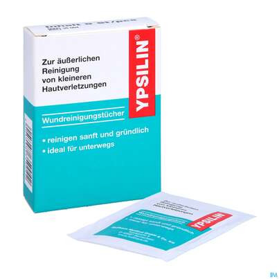 Sie sehen eine Packung Ypsilin Wundreinigungstuecher 5st, Produktbild: 05 Ypsilin Wundreinigungstuecher 5st, A-Nr.: 2685321 - 05