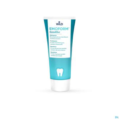 Sie sehen eine Packung Zahnpaste Emoform Sensitive 75ml, Produktbild: 02 Zahnpaste Emoform Sensitive 75ml, A-Nr.: 5208679 - 02