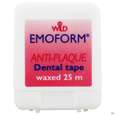 Sie sehen eine Packung Zahnseide Emoform Dentaltape Waxed 25m, Produktbild: 01 Zahnseide Emoform Dentaltape Waxed 25m, A-Nr.: 4124199 - 01