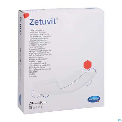 Sie sehen eine Packung Zetuvit Saugkompressen Steril 20x 20cm 15st, Produktbild: 03 Zetuvit Saugkompressen Steril 20x 20cm 15st, A-Nr.: 1166501 - 03