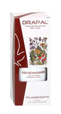 Sie sehen eine Packung DRAPAL® Schafgarbe bio Pflanzensaft, Produktbild: 01 DRAPAL® Schafgarbe bio Pflanzensaft, A-Nr.: 5008503 - 01