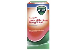 Sie sehen eine Packung WICK Formel 44 Hustenstiller-Sirup, Produktbild: 01 WICK Formel 44 Hustenstiller-Sirup, A-Nr.: 1281426 - 01