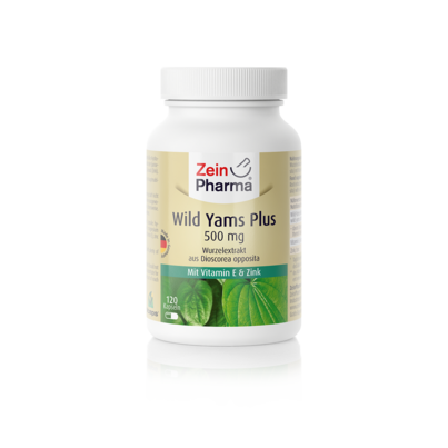 Sie sehen eine Packung Zeinpharma Wild Yams Kapseln, Produktbild: 01 Zeinpharma Wild Yams Kapseln, A-Nr.: 3956756 - 01