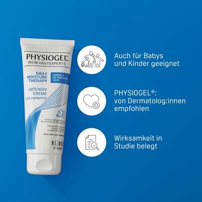 Sie sehen eine Packung PHYSIOGEL® Daily Moisture Therapy Intensiv Creme für normale bis trockene, raue Haut, Produktbild: 04 PHYSIOGEL® Daily Moisture Therapy Intensiv Creme für normale bis trockene, raue Haut, A-Nr.: 5388486 - 04
