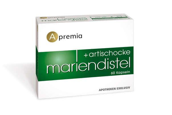 Sie sehen eine Packung Apremia Mariendistel + Artischocke, Produktbild: 01 Apremia Mariendistel + Artischocke, A-Nr.: 5934730 - 01