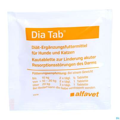Veterinaerprodukte Dia-tab Hund Darm Tabl 20st, A-Nr.: 4761687 - 02