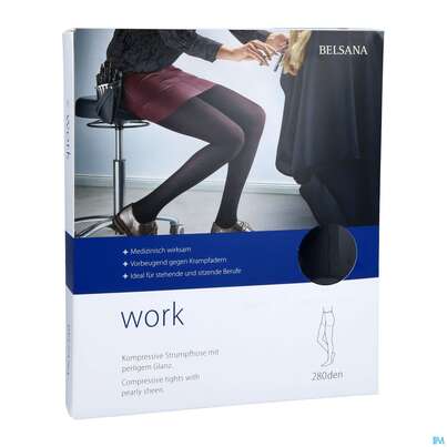 Sie sehen eine Packung Stuetzstruempfe Belsana/work At Strumpfhose Gr S Schwarz 1st, Produktbild: 03 Stuetzstruempfe Belsana/work At Strumpfhose Gr S Schwarz 1st, A-Nr.: 5234122 - 03