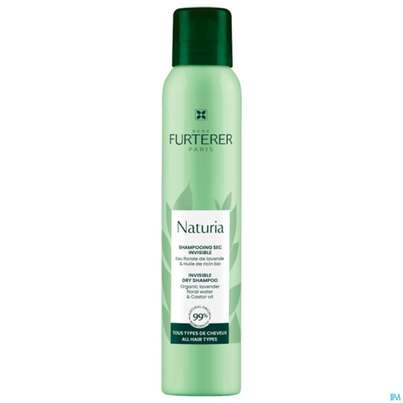 Sie sehen eine Packung Shampoon Furterer Trockenshampoon Naturia Unsichtbar 200ml, Produktbild: 02 Shampoon Furterer Trockenshampoon Naturia Unsichtbar 200ml, A-Nr.: 5745986 - 02