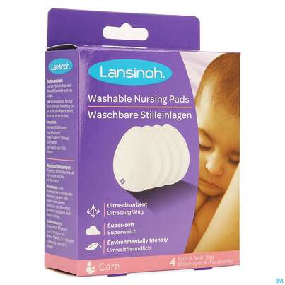 Sie sehen eine Packung Stilleinlagen Lansinoh Waschbar Tropfenform 4st, Produktbild: 03 Stilleinlagen Lansinoh Waschbar Tropfenform 4st, A-Nr.: 4253755 - 03