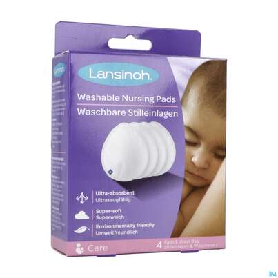 Sie sehen eine Packung Stilleinlagen Lansinoh Waschbar Tropfenform 4st, Produktbild: 04 Stilleinlagen Lansinoh Waschbar Tropfenform 4st, A-Nr.: 4253755 - 04