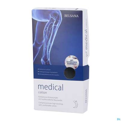 Sie sehen eine Packung Stuetzstruempfe Belsana/medical Cotton Ad Knie Gr M4 45-47 Schwarz 2st, Produktbild: 02 Stuetzstruempfe Belsana/medical Cotton Ad Knie Gr M4 45-47 Schwarz 2st, A-Nr.: 5223578 - 02