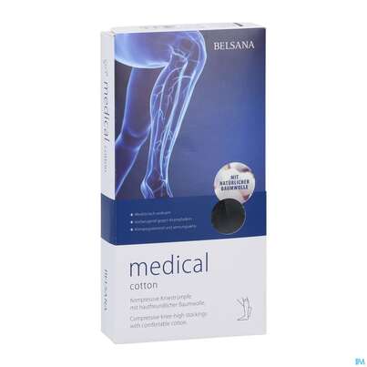 Sie sehen eine Packung Stuetzstruempfe Belsana/medical Cotton Ad Knie Gr S1 36-38 Schwarz 2st, Produktbild: 03 Stuetzstruempfe Belsana/medical Cotton Ad Knie Gr S1 36-38 Schwarz 2st, A-Nr.: 5223182 - 03