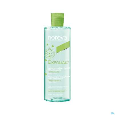 Sie sehen eine Packung Noreva Exfoliac Mizellenwasser 400ml, Produktbild: 01 Noreva Exfoliac Mizellenwasser 400ml, A-Nr.: 5672098 - 01