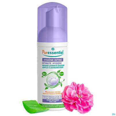 Sie sehen eine Packung Puressentiel Intimhygiene Bio Waschschaum 150ml, Produktbild: 02 Puressentiel Intimhygiene Bio Waschschaum 150ml, A-Nr.: 5839279 - 02