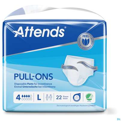 Sie sehen eine Packung Inkontinenz Attends/pull-ons Pants/einmalhosen 4 Large 88st, Produktbild: 02 Inkontinenz Attends/pull-ons Pants/einmalhosen 4 Large 88st, A-Nr.: 5603714 - 02