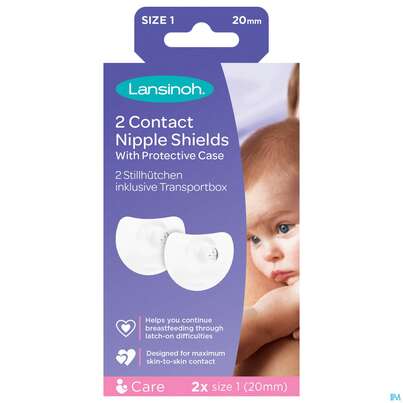 Sie sehen eine Packung Lansinoh Stillhuetchen +transportbox 20mm 2st, Produktbild: 02 Lansinoh Stillhuetchen +transportbox 20mm 2st, A-Nr.: 4857855 - 02