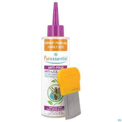 Sie sehen eine Packung Anti-laeuse Puressentiel Behandlungslotion +kamm 200ml, Produktbild: 06 Anti-laeuse Puressentiel Behandlungslotion +kamm 200ml, A-Nr.: 5716683 - 06