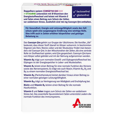 Sie sehen eine Packung Doppelherz system COENZYM Q10 100 + VITAMINE, Produktbild: 03 Doppelherz system COENZYM Q10 100 + VITAMINE, A-Nr.: 5677635 - 03