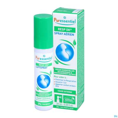 Sie sehen eine Packung Aetherische Oele Puressentiel Atemweg Luftspray 20ml, Produktbild: 04 Aetherische Oele Puressentiel Atemweg Luftspray 20ml, A-Nr.: 4876723 - 04