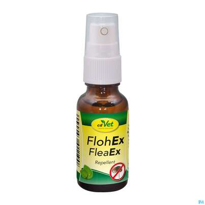 Sie sehen eine Packung Veterinaerprodukte Flohex Spray 20ml, Produktbild: 01 Veterinaerprodukte Flohex Spray 20ml, A-Nr.: 4743784 - 01