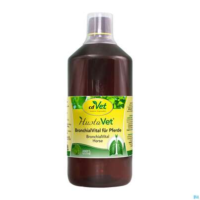 Sie sehen eine Packung Veterinaerprodukte Hustavet Bronchialvital Pferd 1l, Produktbild: 01 Veterinaerprodukte Hustavet Bronchialvital Pferd 1l, A-Nr.: 3488781 - 01