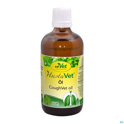 Sie sehen eine Packung Veterinaerprodukte Hustavet Oel 100ml, Produktbild: 01 Veterinaerprodukte Hustavet Oel 100ml, A-Nr.: 4017813 - 01