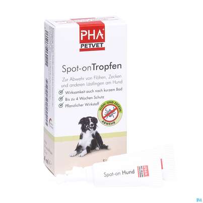 Sie sehen eine Packung Veterinaerprodukte Pha Tropfen F Hunde Spot On 2x 2m 1pk, Produktbild: 06 Veterinaerprodukte Pha Tropfen F Hunde Spot On 2x 2m 1pk, A-Nr.: 5199911 - 06