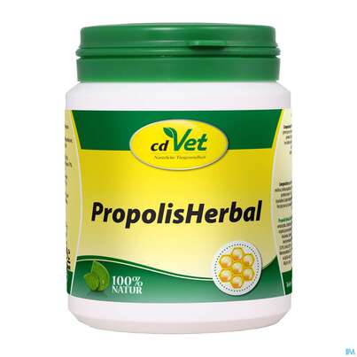 Sie sehen eine Packung Veterinaerprodukte Propolisherbal 130g, Produktbild: 01 Veterinaerprodukte Propolisherbal 130g, A-Nr.: 4631424 - 01