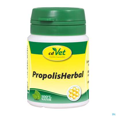Sie sehen eine Packung Veterinaerprodukte Propolisherbal 20g, Produktbild: 01 Veterinaerprodukte Propolisherbal 20g, A-Nr.: 4631401 - 01