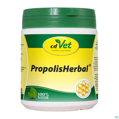Sie sehen eine Packung Veterinaerprodukte Propolisherbal 450g, Produktbild: 01 Veterinaerprodukte Propolisherbal 450g, A-Nr.: 4631447 - 01